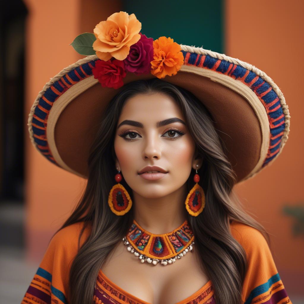 A stunning image of mexican beauty in warm colors.