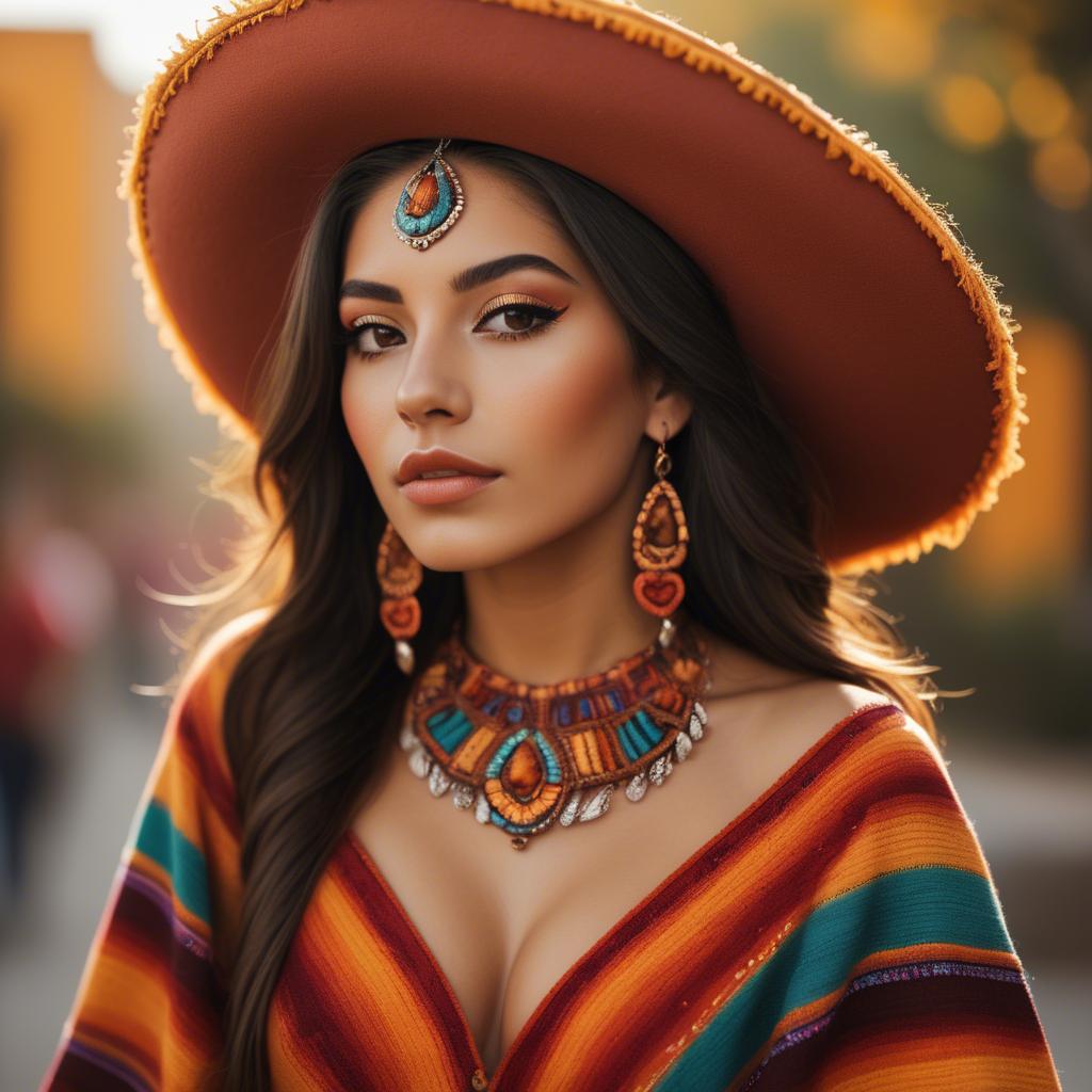 A stunning image of mexican beauty in warm colors.