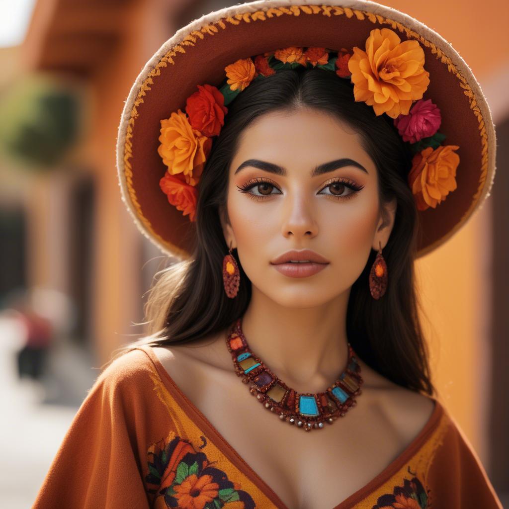 A stunning image of mexican beauty in warm colors.