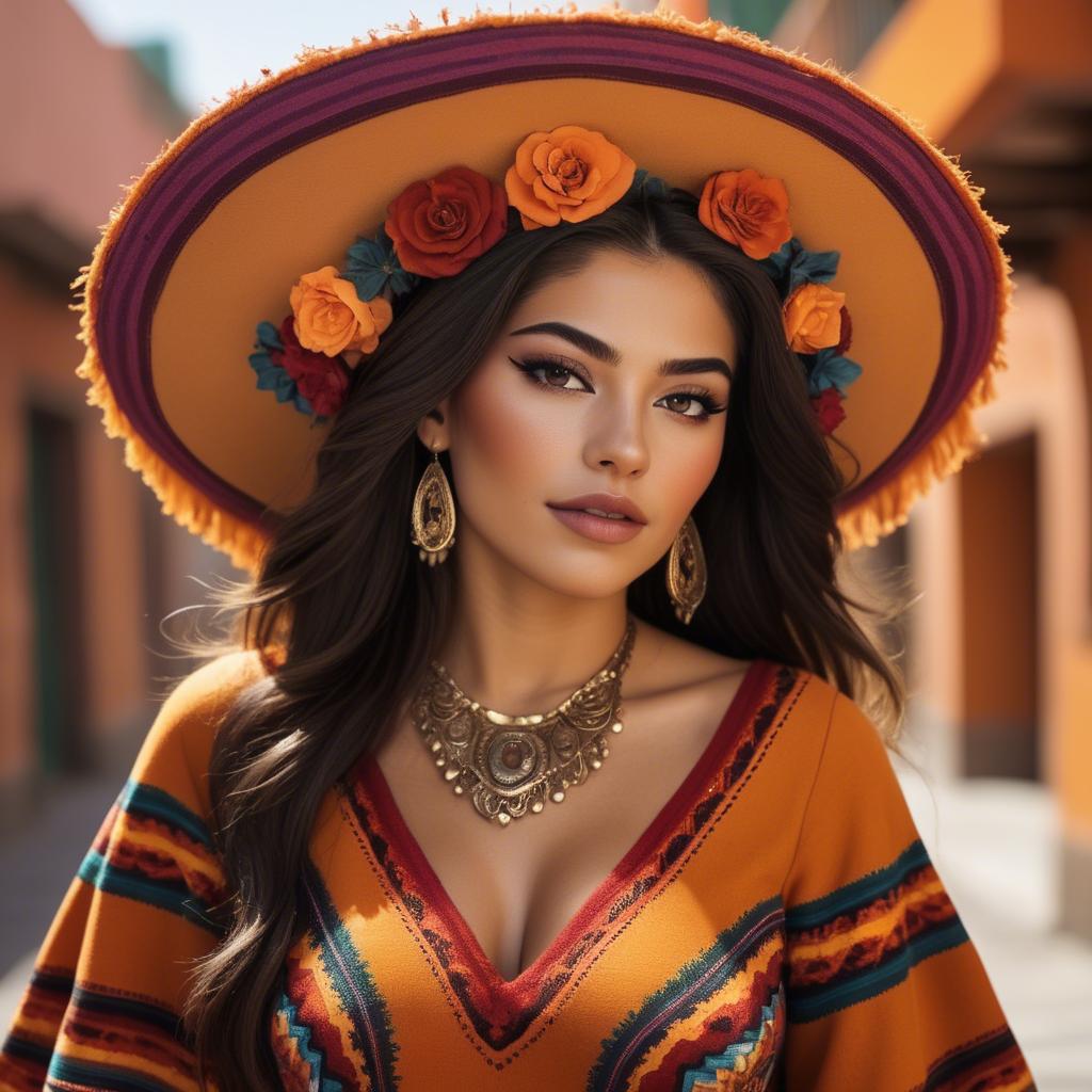 A stunning image of mexican beauty in warm colors.