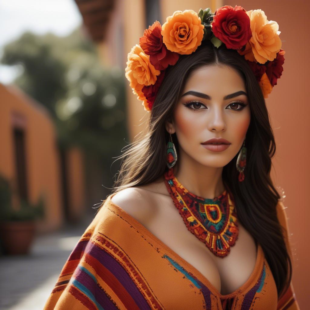 A stunning image of mexican beauty in warm colors.