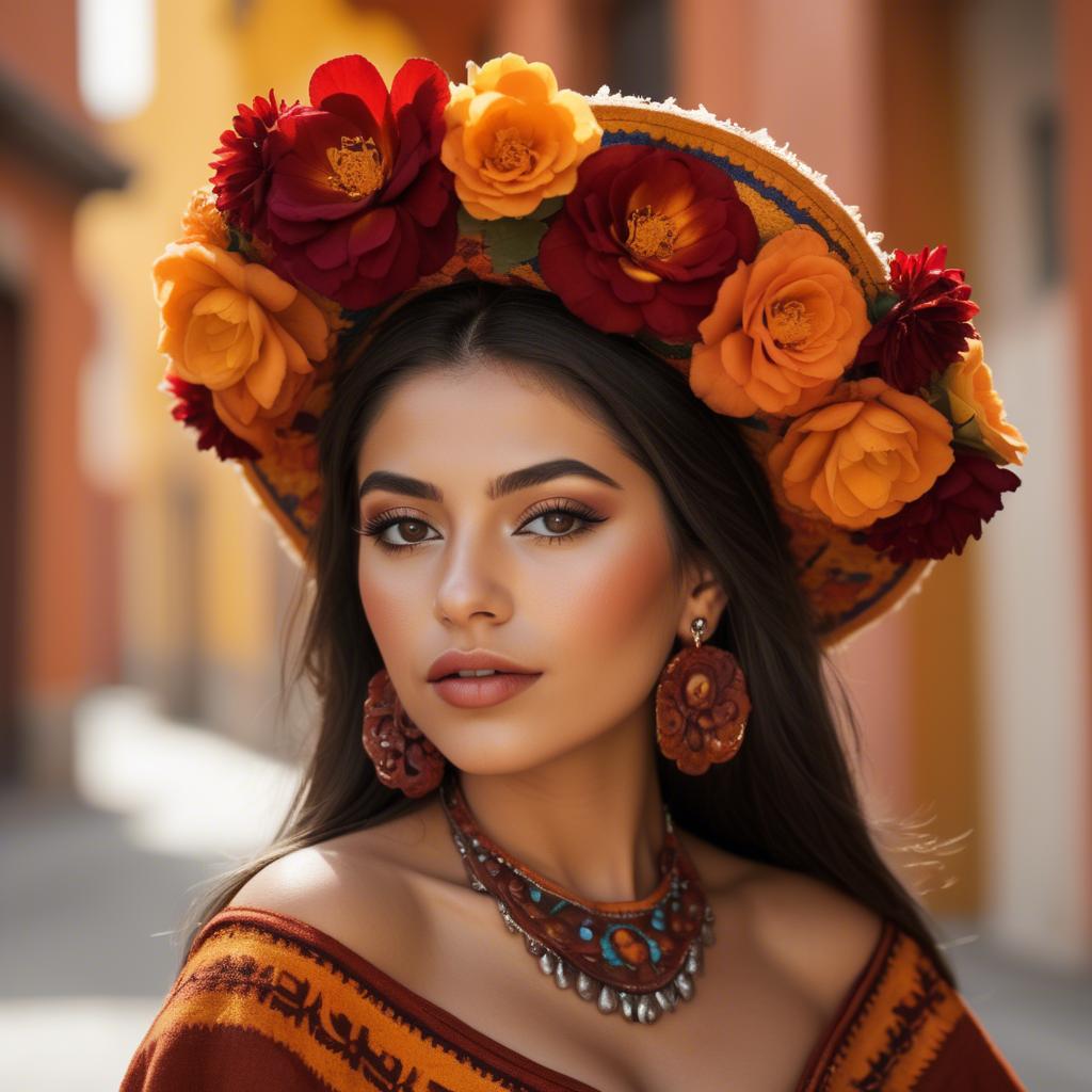 A stunning image of mexican beauty in warm colors.