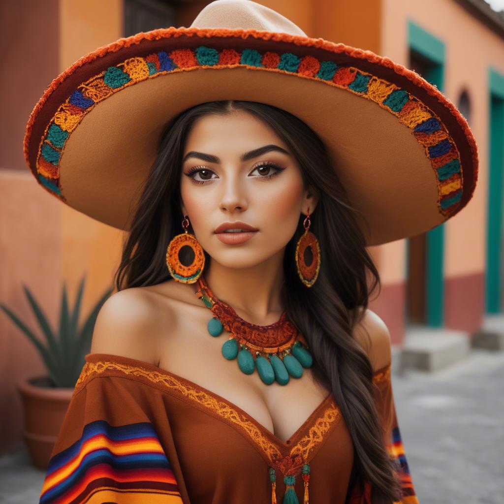 A stunning image of mexican beauty in warm colors.