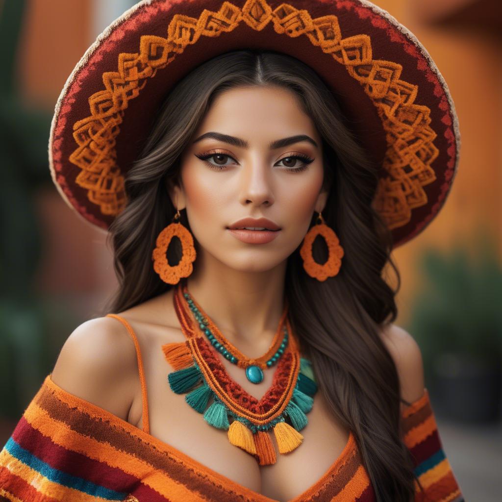 A stunning image of mexican beauty in warm colors.