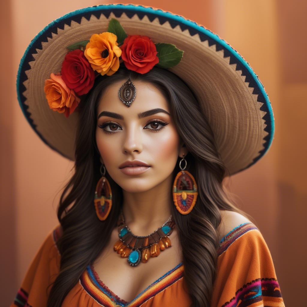 A stunning image of mexican beauty in warm colors.