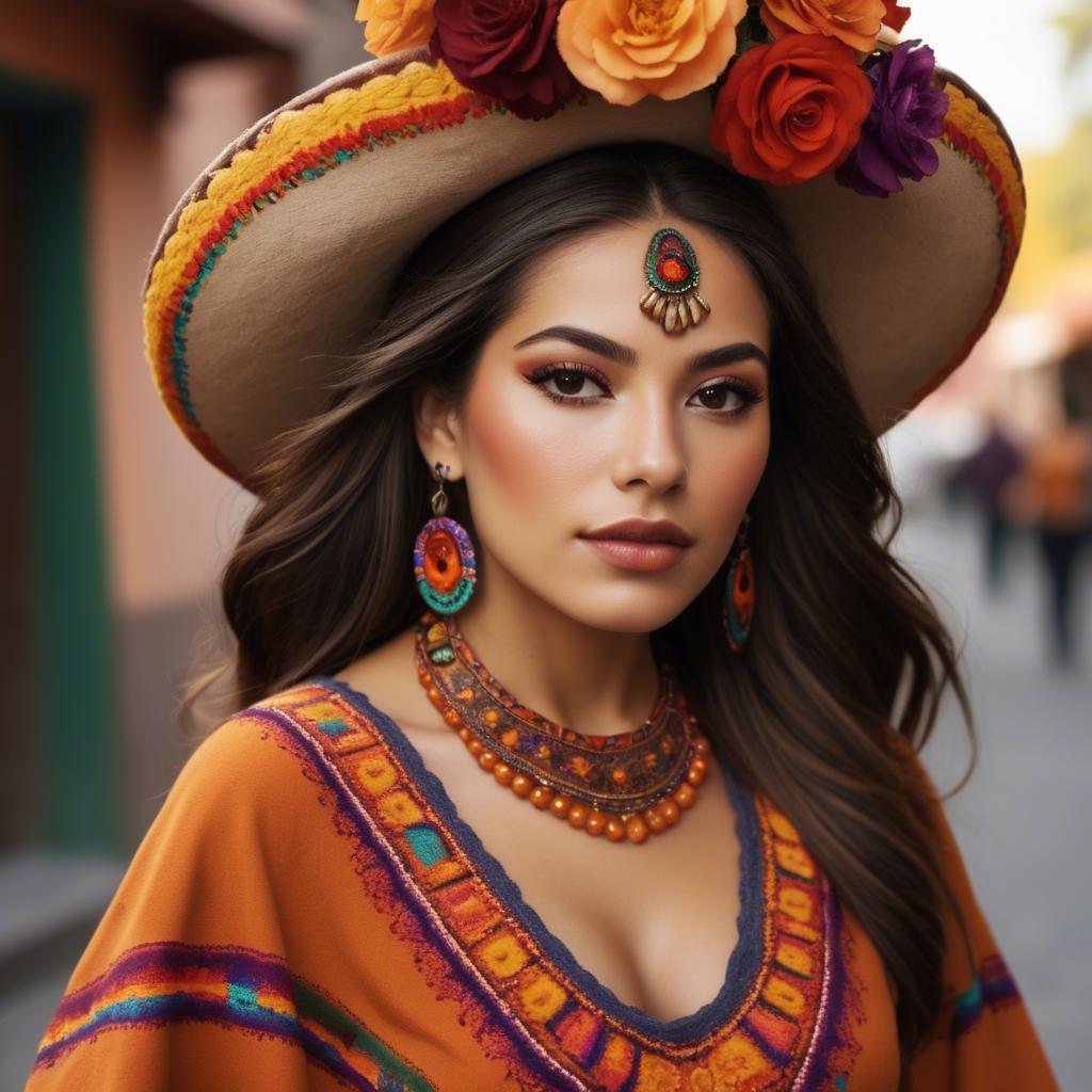 A stunning image of mexican beauty in warm colors.