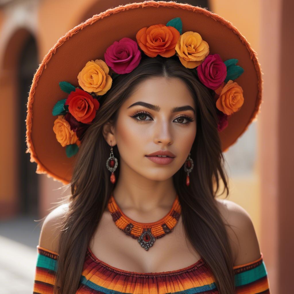 A stunning image of mexican beauty in warm colors.