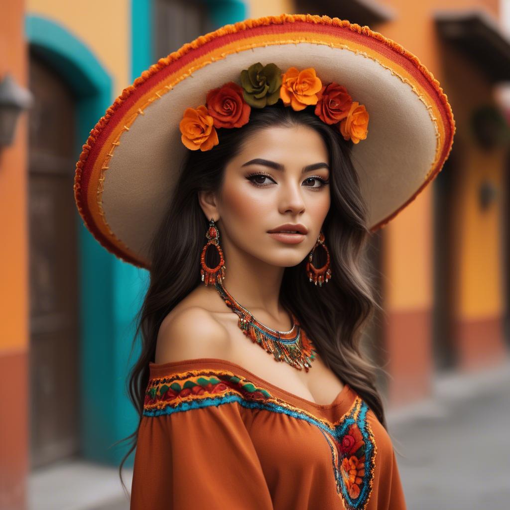 A stunning image of mexican beauty in warm colors.