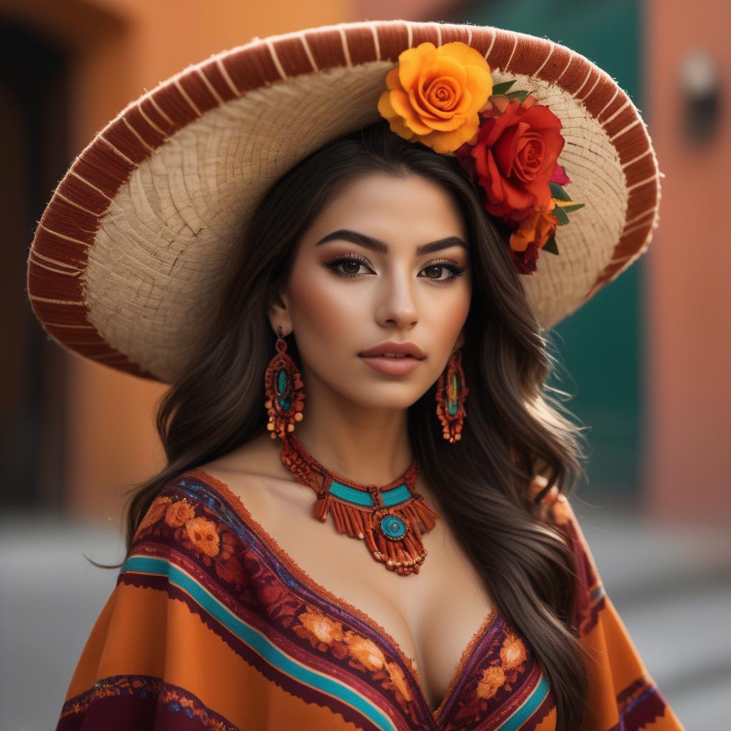 A stunning image of mexican beauty in warm colors.