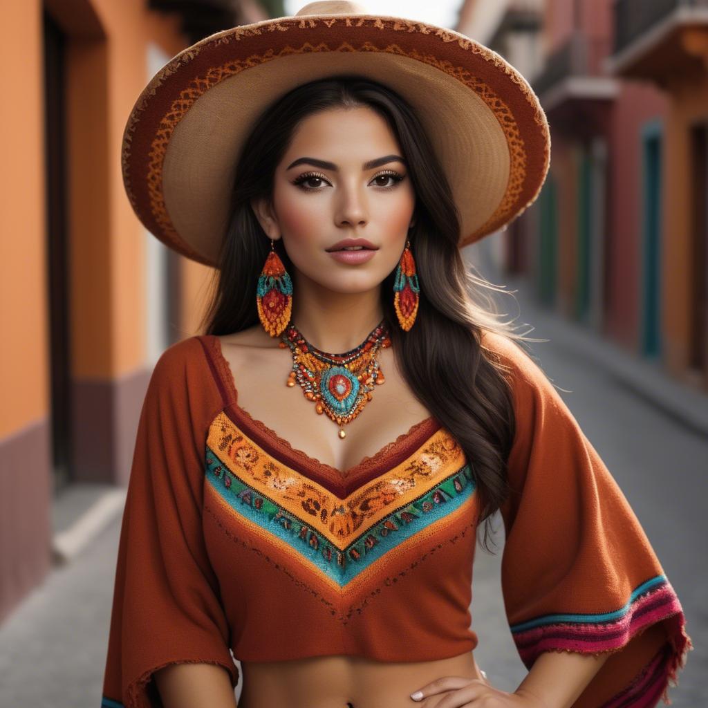 A stunning image of mexican beauty in warm colors.