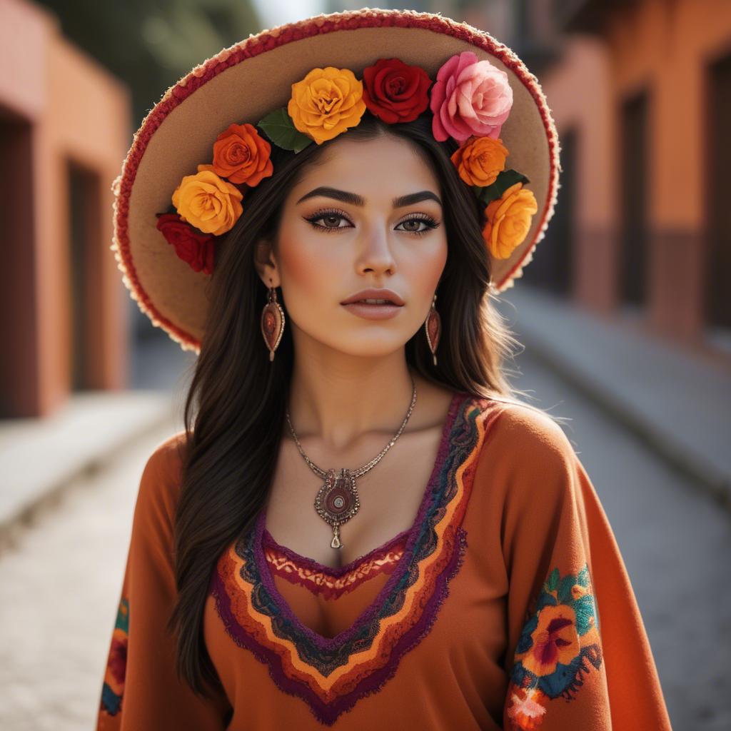 A stunning image of mexican beauty in warm colors.