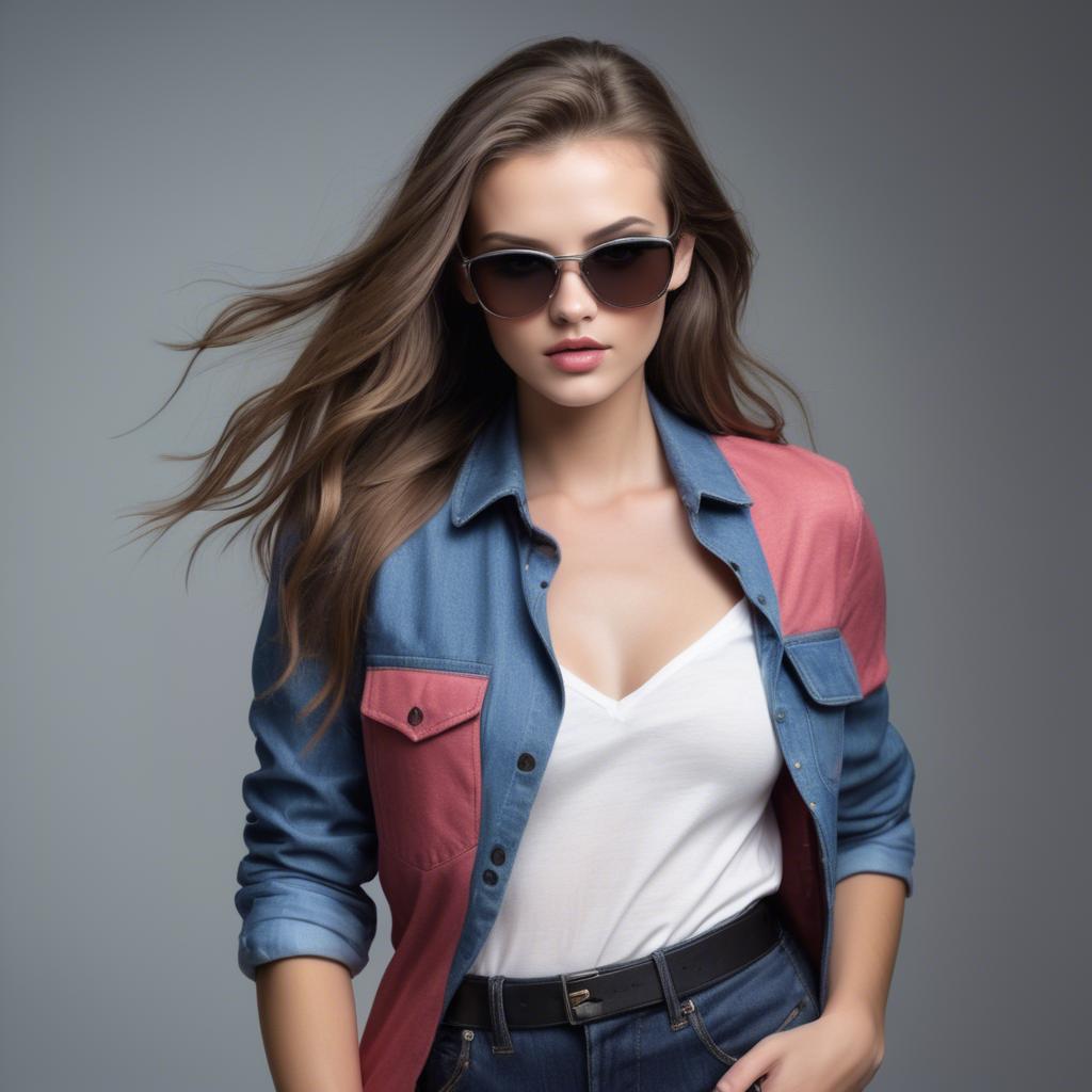 A stunning image of modern fashion model.