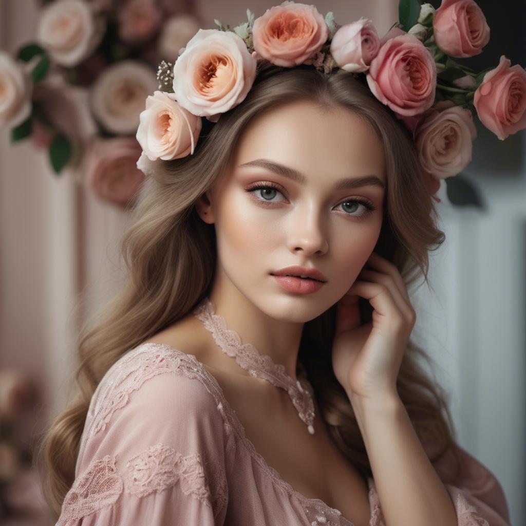 A stunning image of russian model in romantic tones.