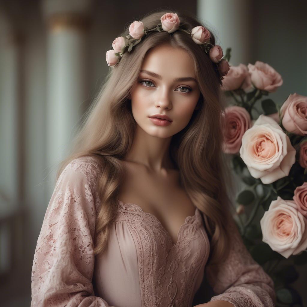 A stunning image of russian model in romantic tones.