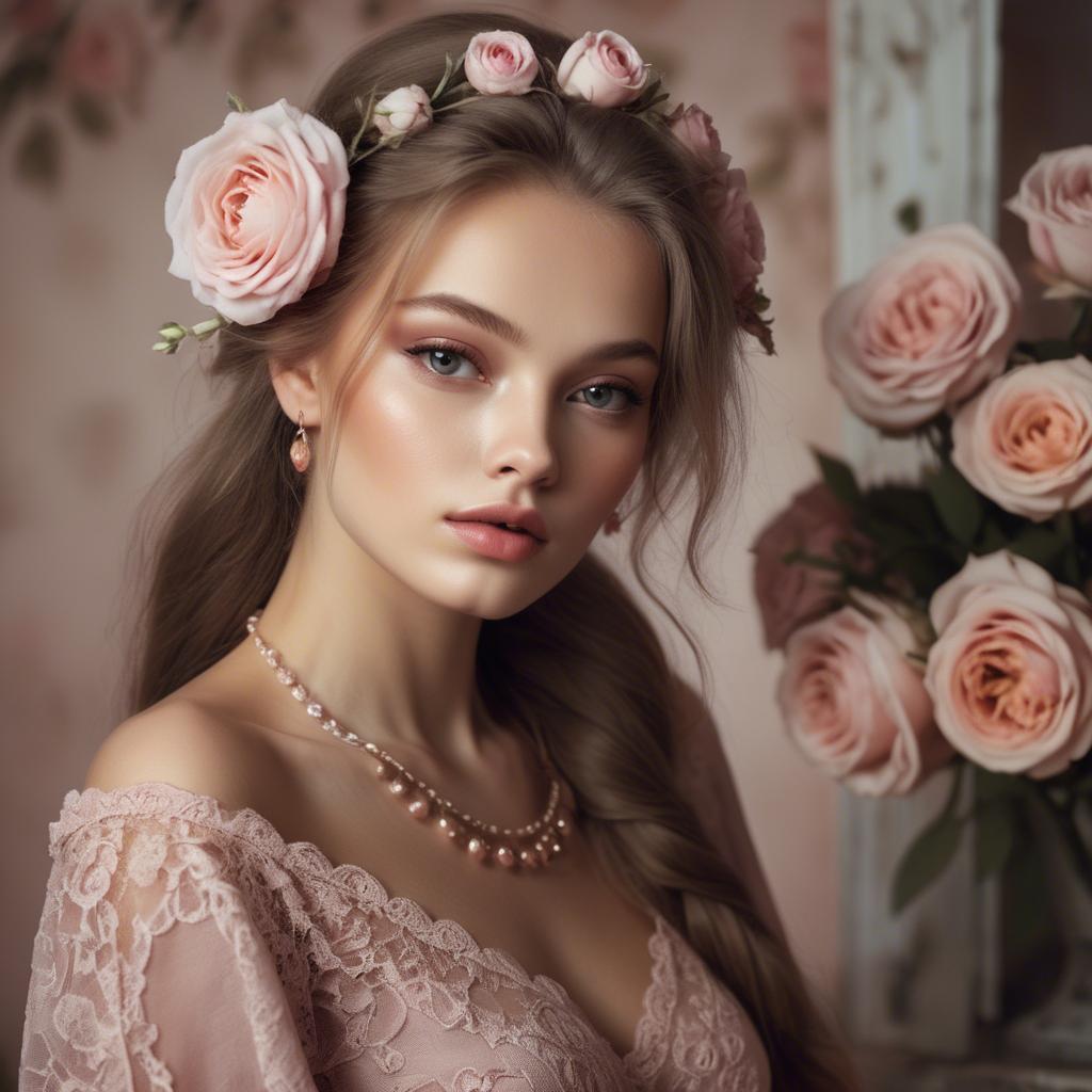 A stunning image of russian model in romantic tones.