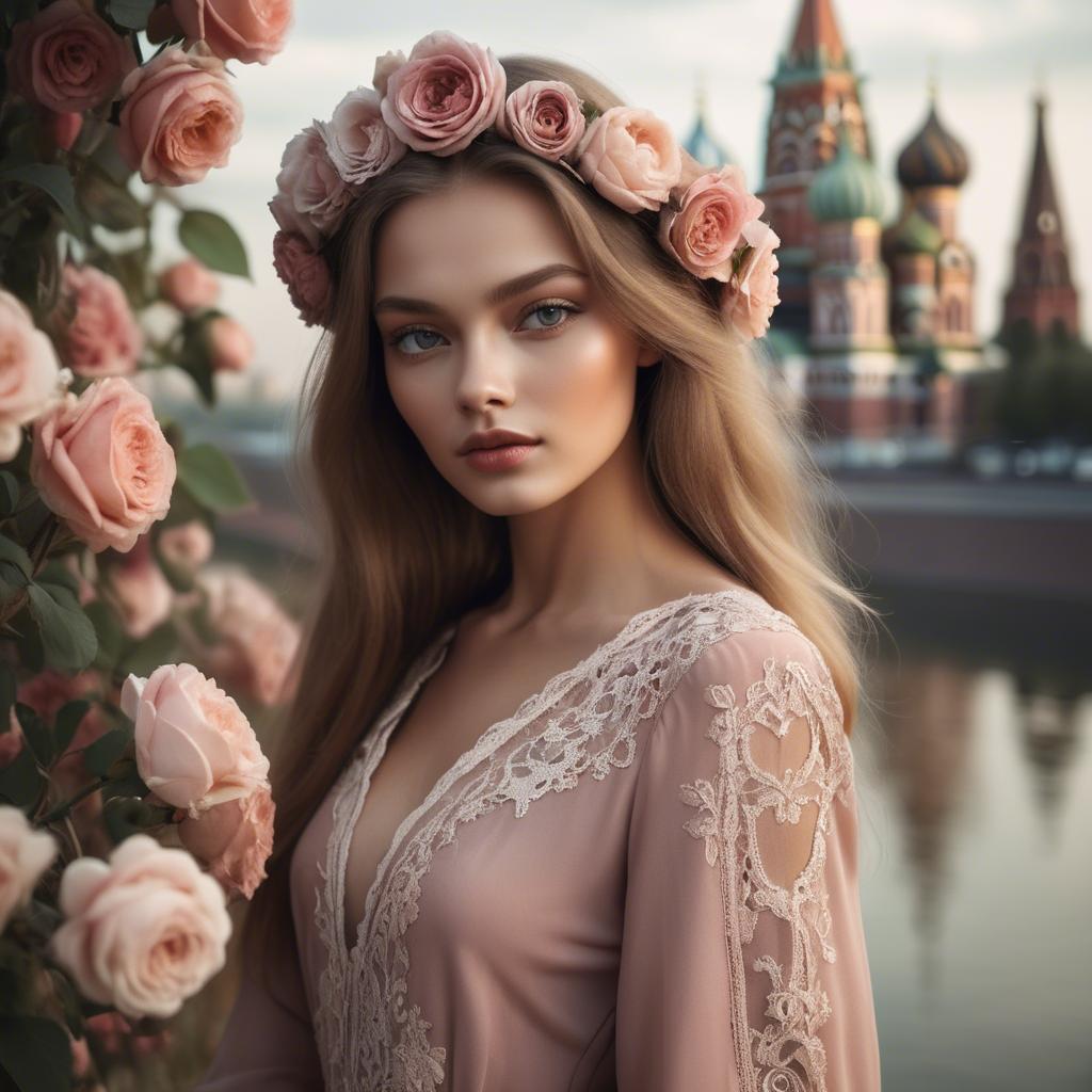 A stunning image of russian model in romantic tones.