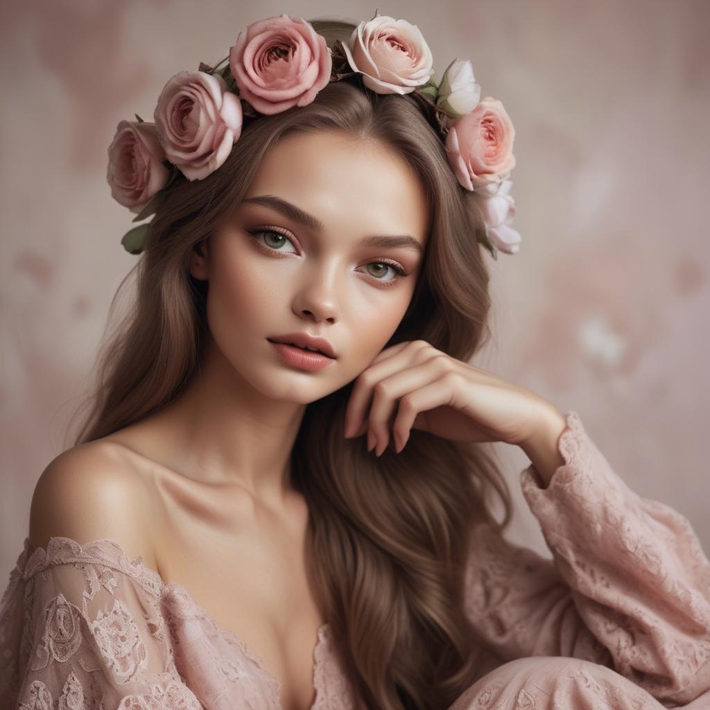 A stunning image of russian model in romantic tones.