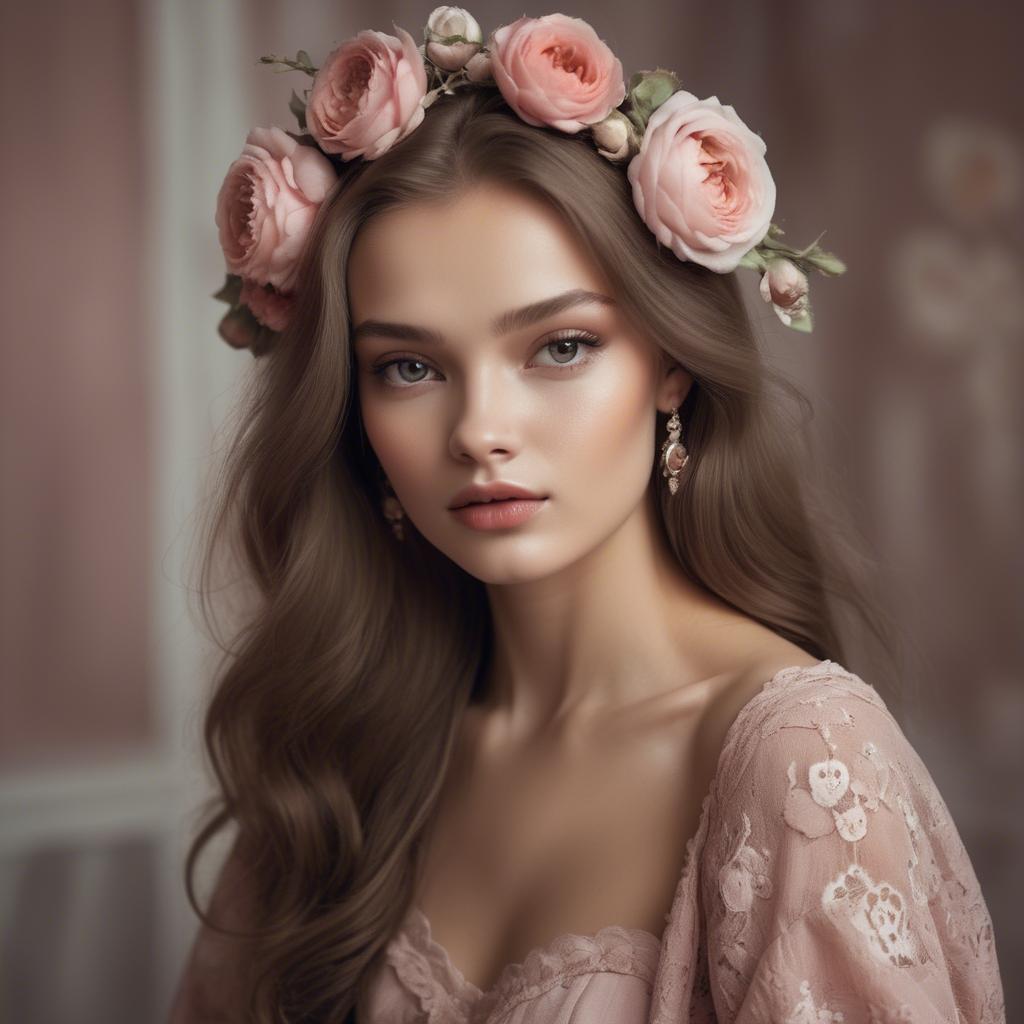 A stunning image of russian model in romantic tones.