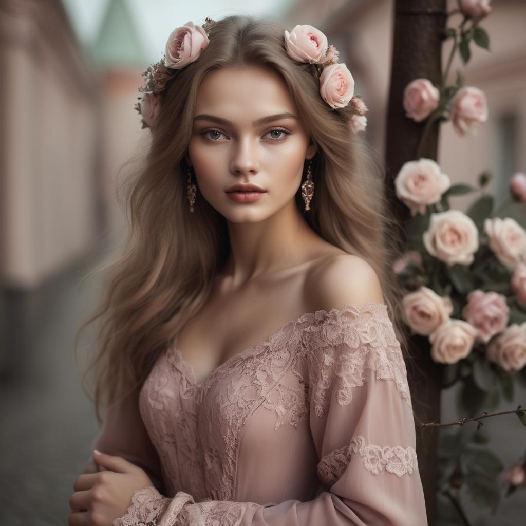 A stunning image of russian model in romantic tones.