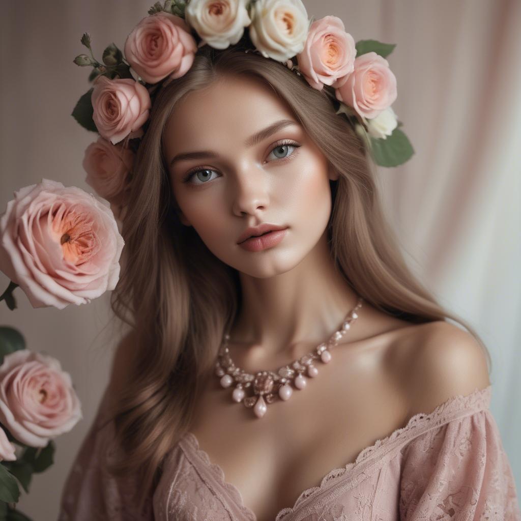 A stunning image of russian model in romantic tones.
