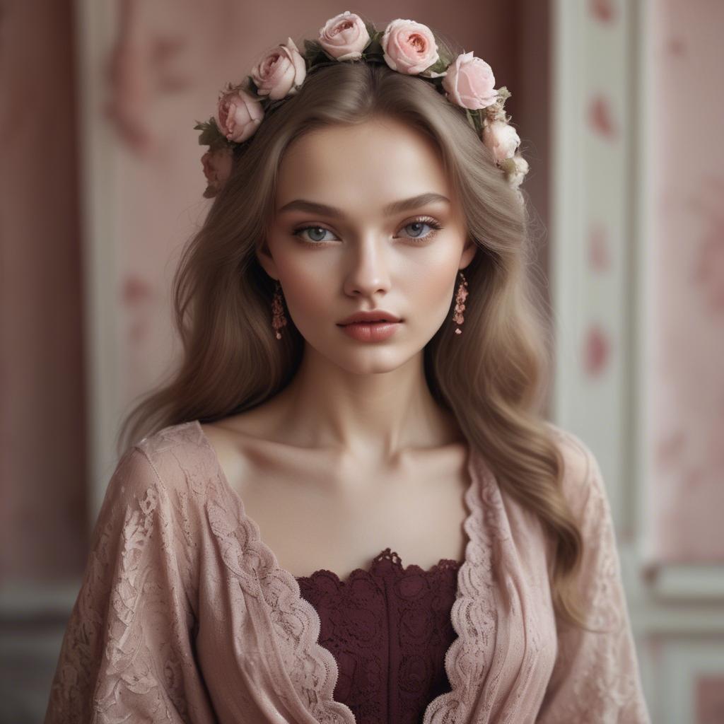 A stunning image of russian model in romantic tones.