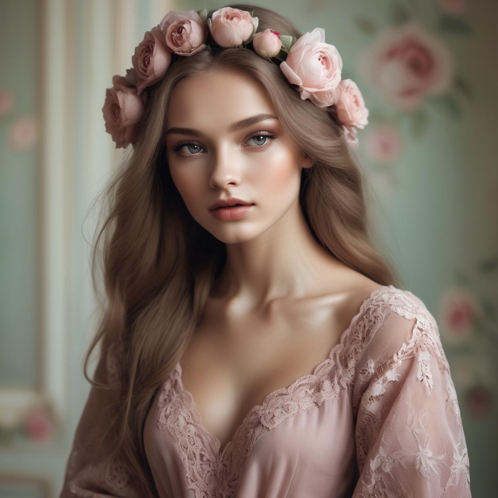 A stunning image of russian model in romantic tones.