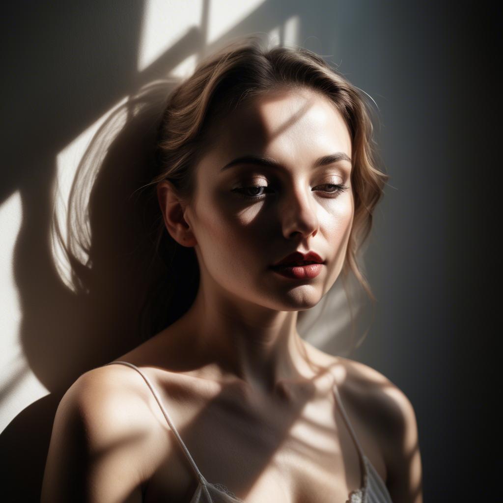 A stunning image of sensual portrait, light and shadow play.