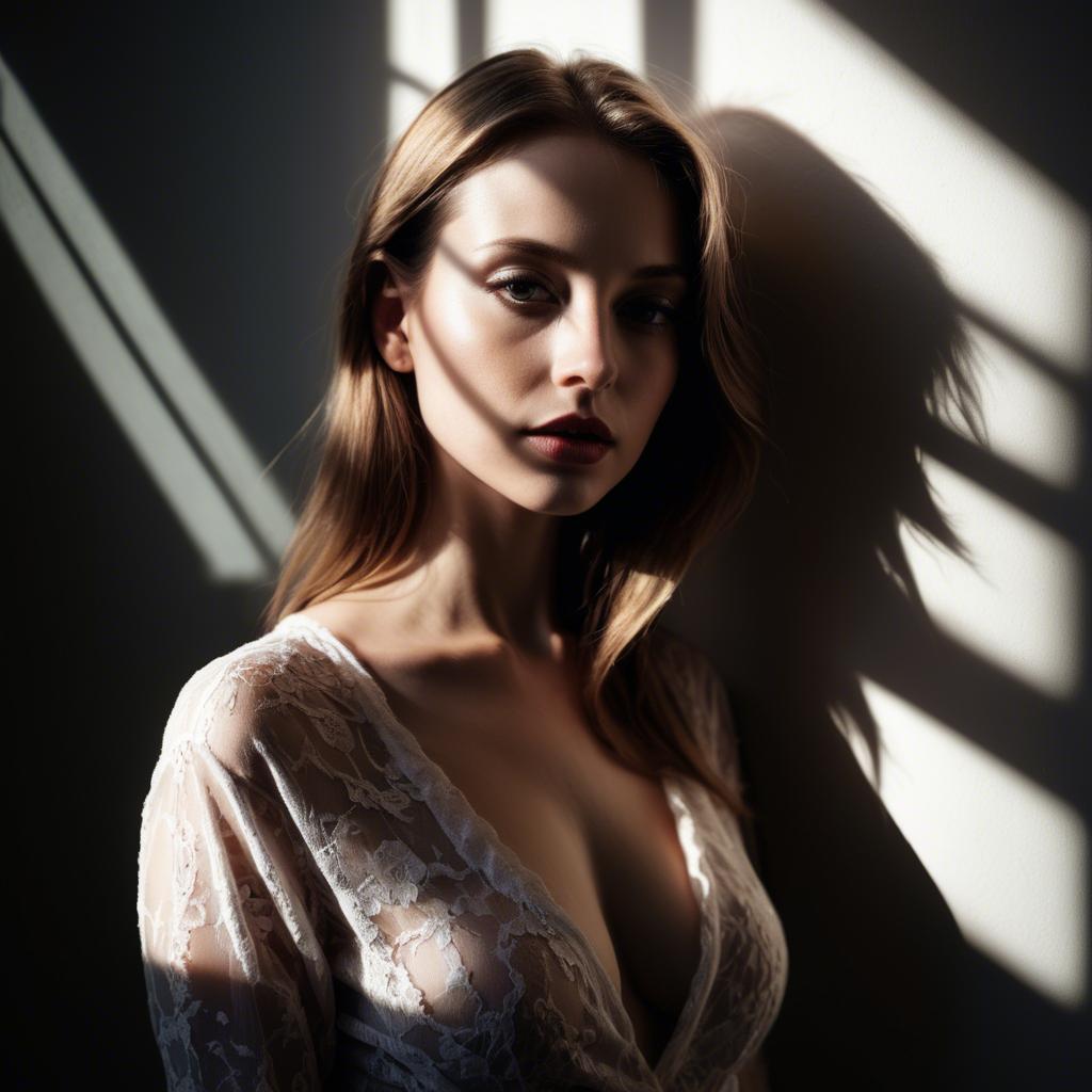A stunning image of sensual portrait, light and shadow play.