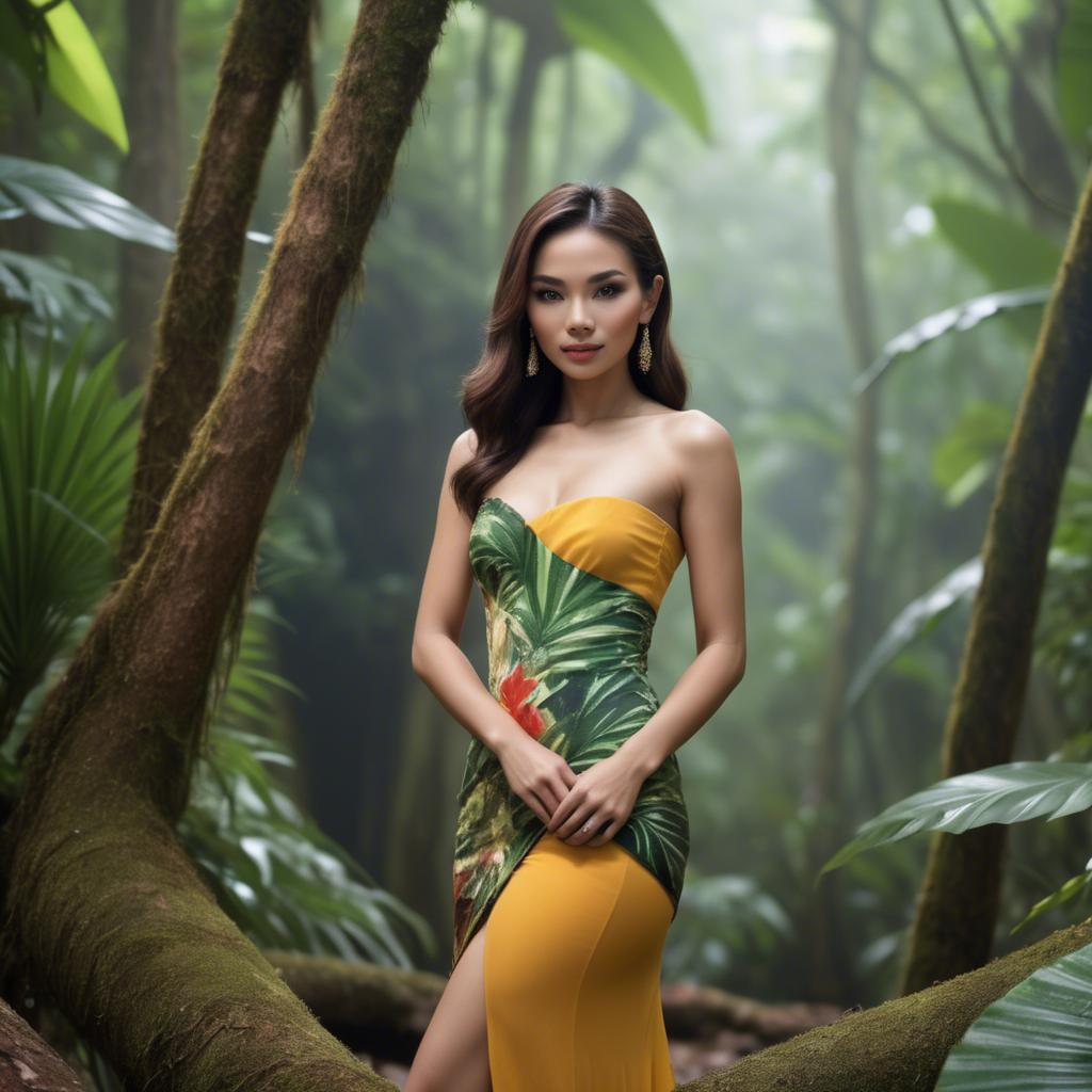 A stunning image of thai beauty in a tropical rainforest.