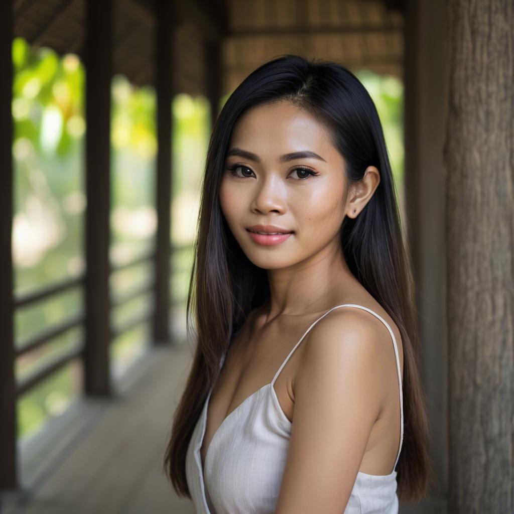 A stunning image of thai woman in natural lighting.