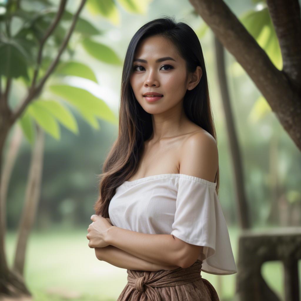 A stunning image of thai woman in natural lighting.