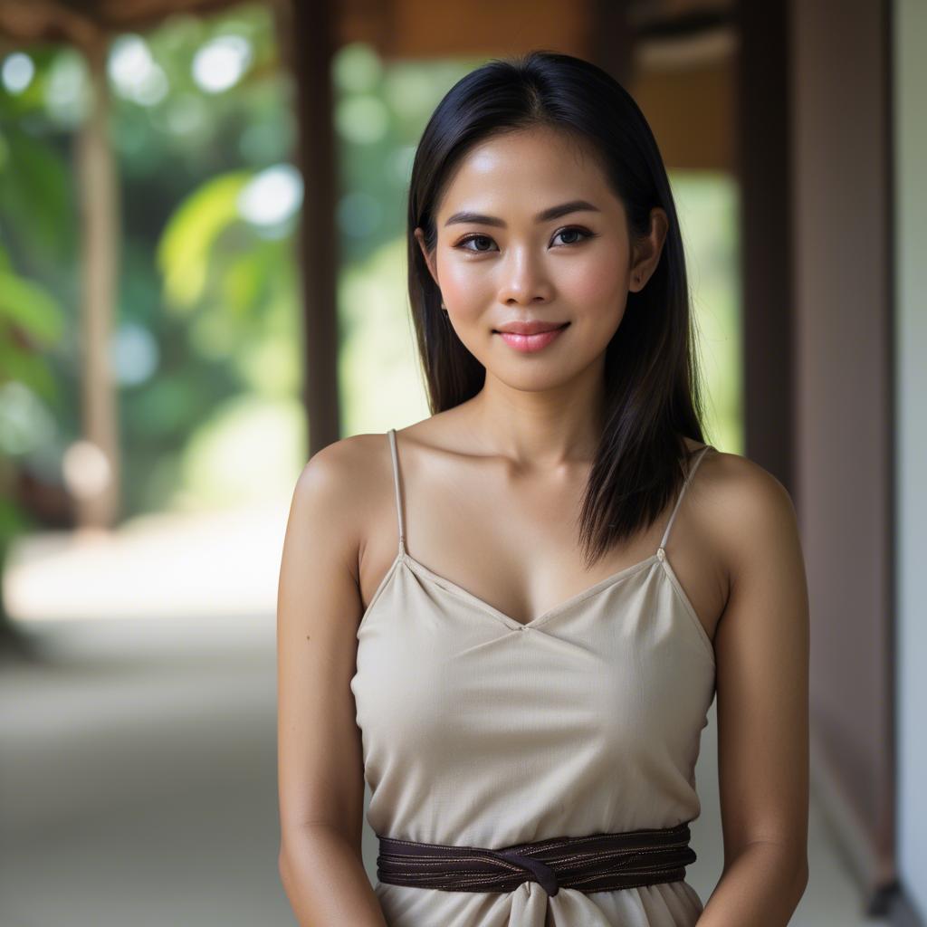 A stunning image of thai woman in natural lighting.