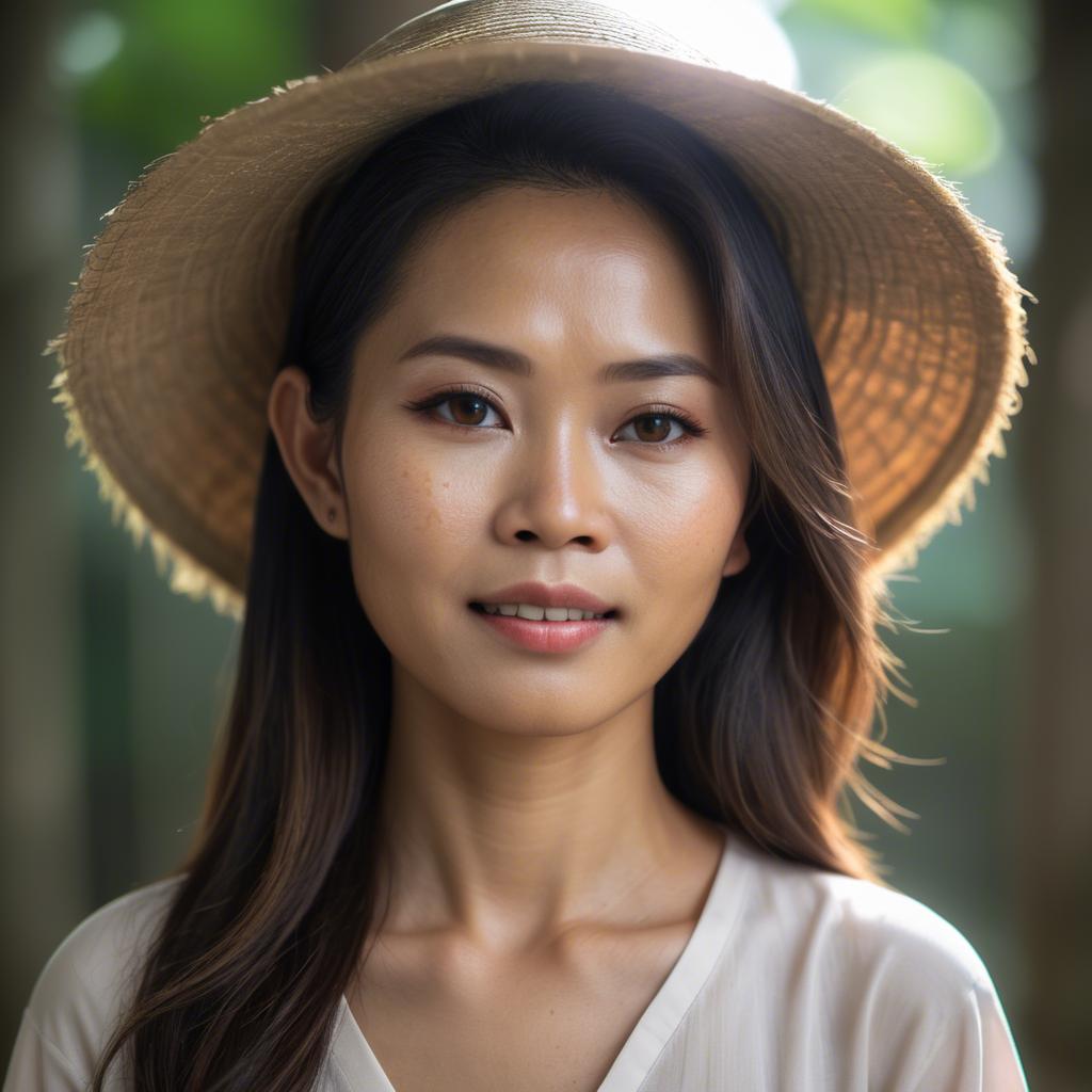 A stunning image of thai woman in natural lighting.