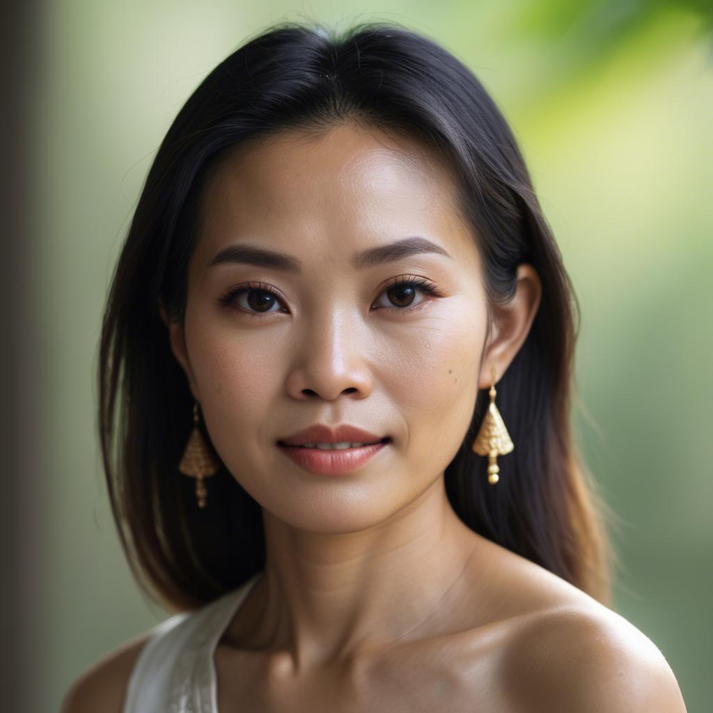 A stunning image of thai woman in natural lighting.