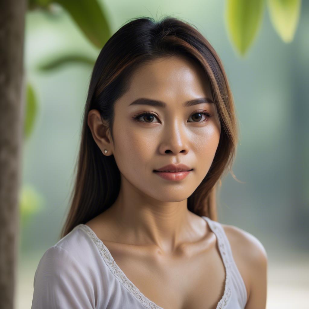 A stunning image of thai woman in natural lighting.