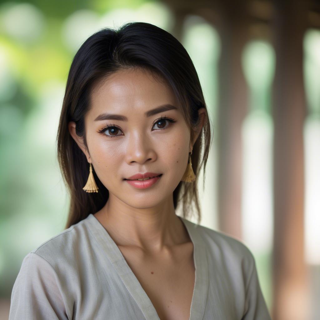 A stunning image of thai woman in natural lighting.