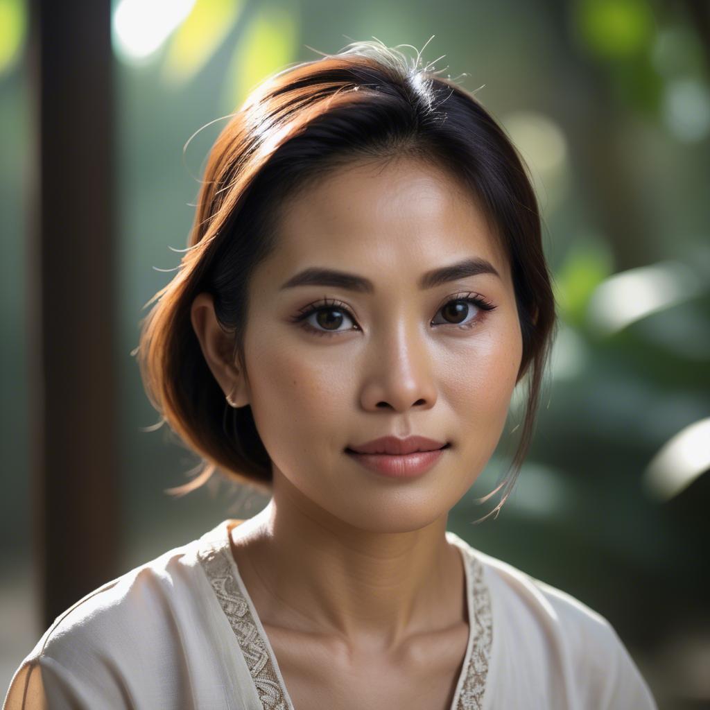A stunning image of thai woman in natural lighting.