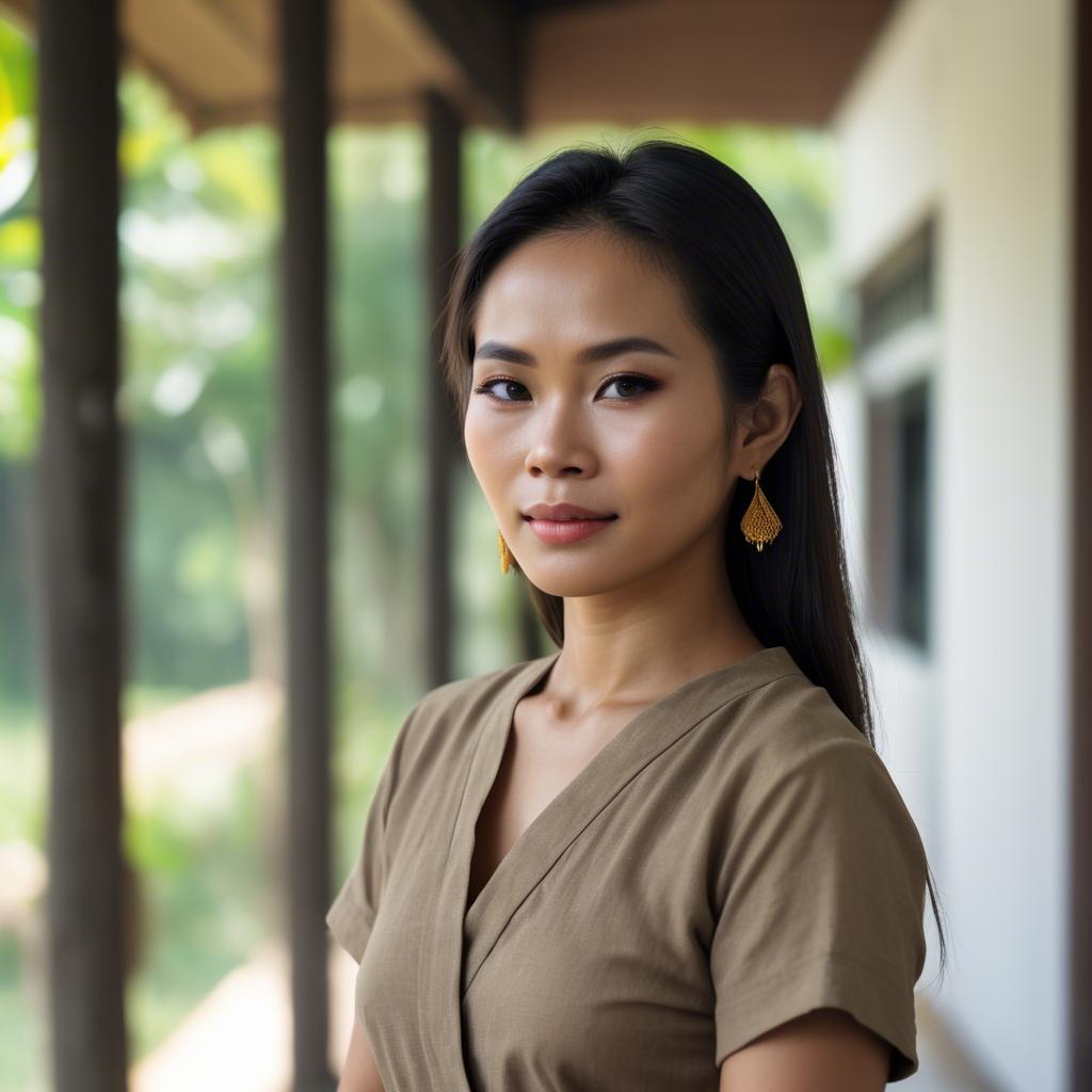 A stunning image of thai woman in natural lighting.