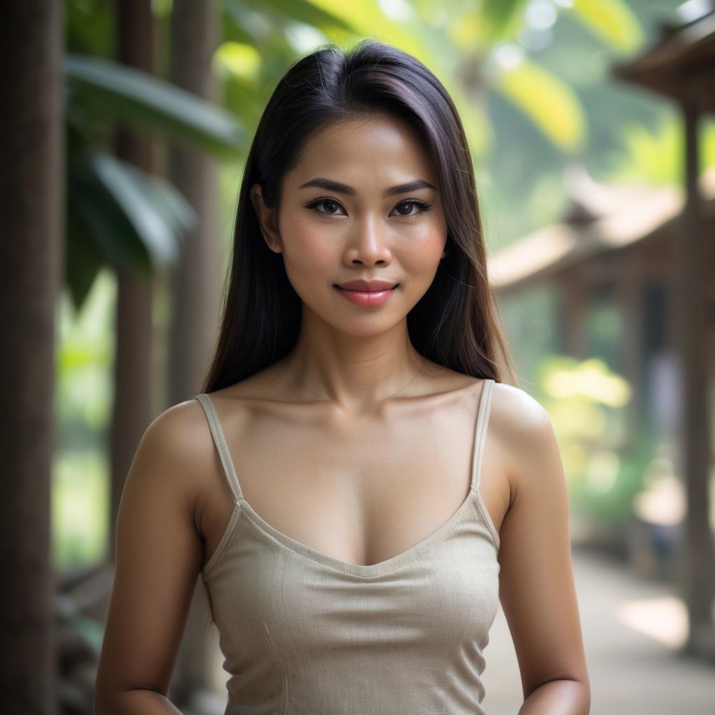 A stunning image of thai woman in natural lighting.