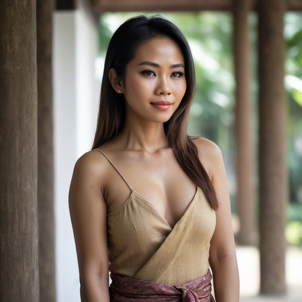 A stunning image of thai woman in natural lighting.