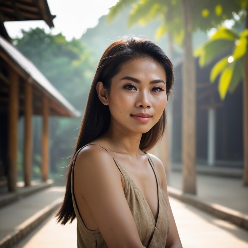 A stunning image of thai woman in natural lighting.