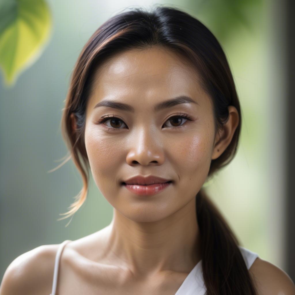 A stunning image of thai woman in natural lighting.