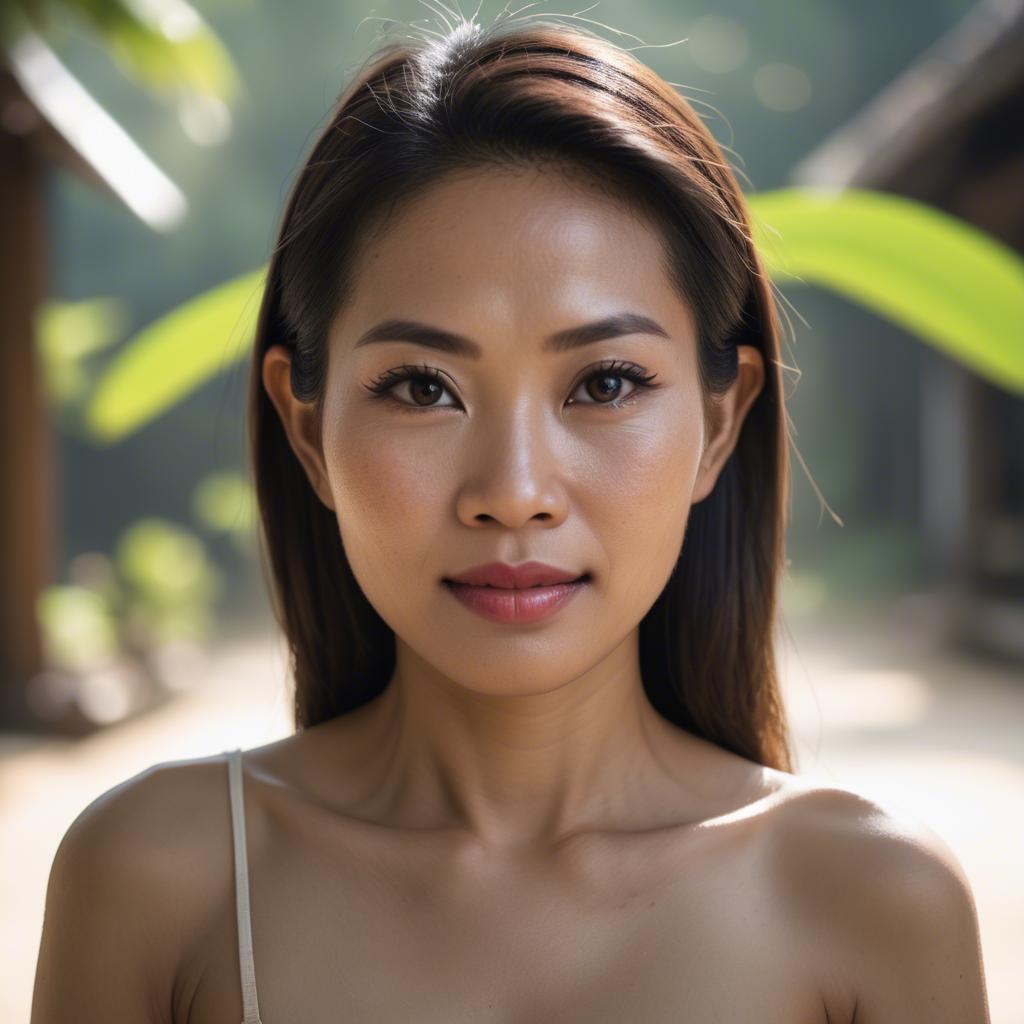 A stunning image of thai woman in natural lighting.