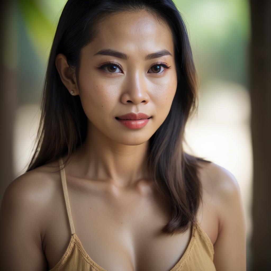 A stunning image of thai woman in natural lighting.