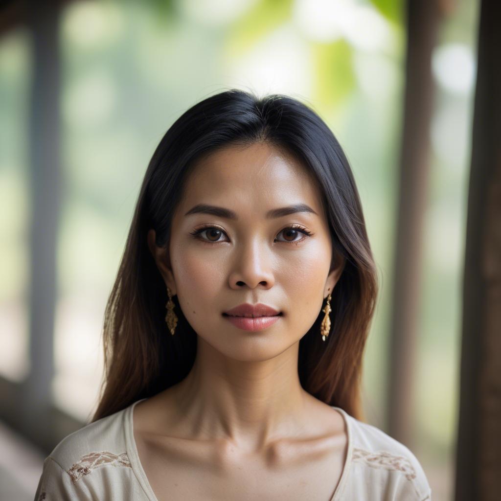 A stunning image of thai woman in natural lighting.