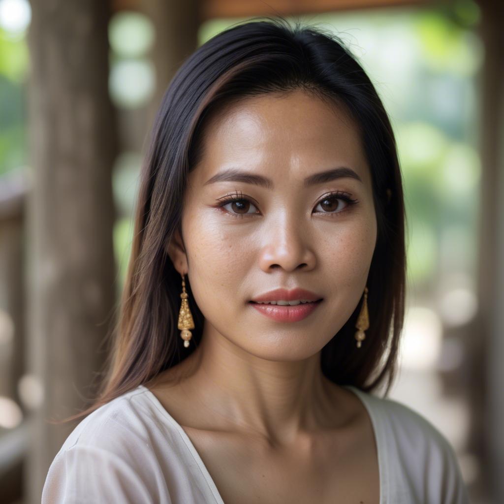 A stunning image of thai woman in natural lighting.