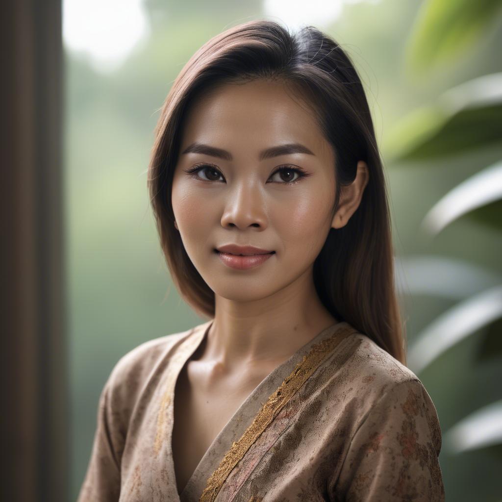 A stunning image of thai woman in natural lighting.