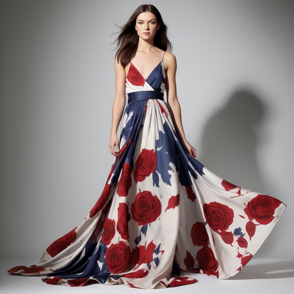 A stunning image of american beauty in flowing fabrics.