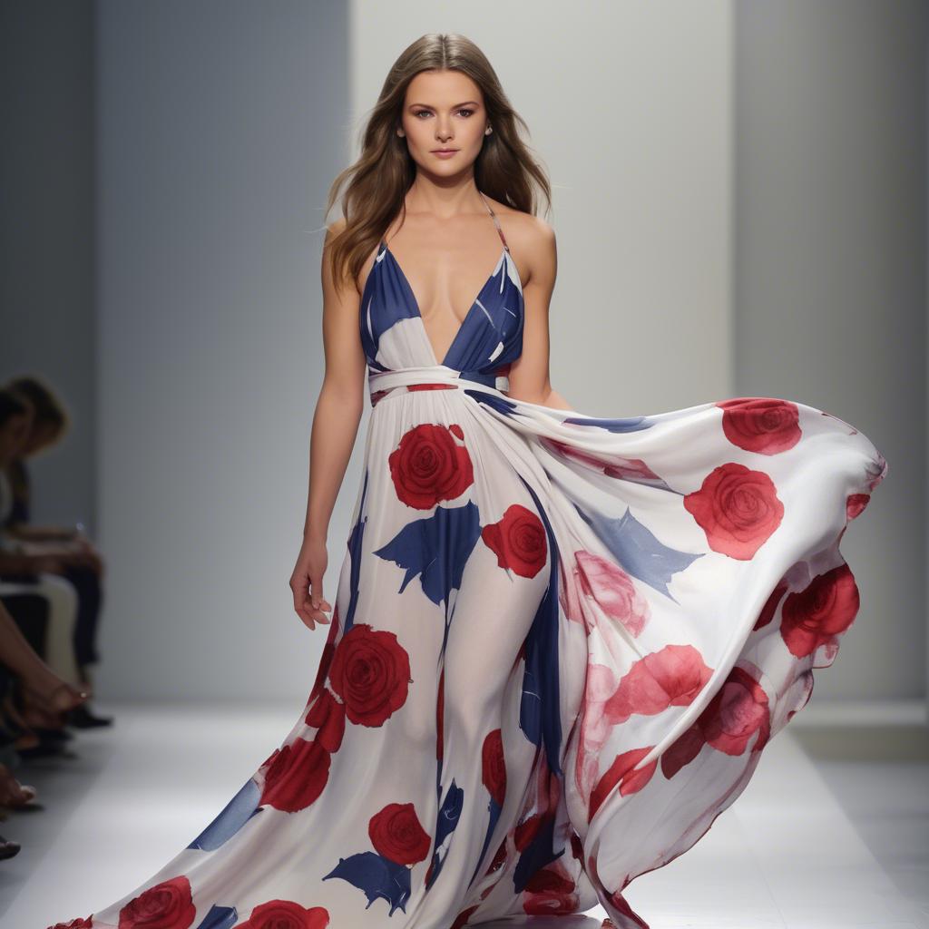 A stunning image of american beauty in flowing fabrics.