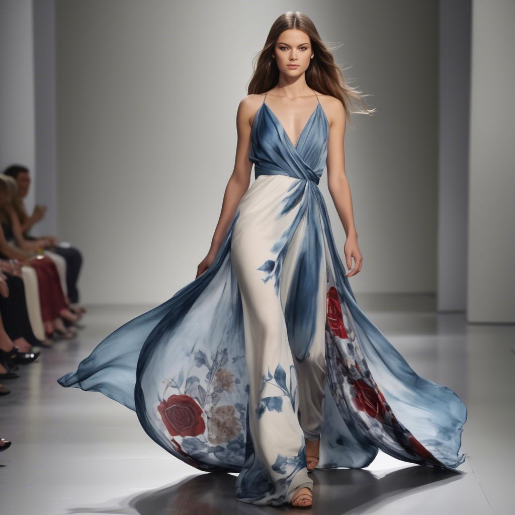 A stunning image of american beauty in flowing fabrics.